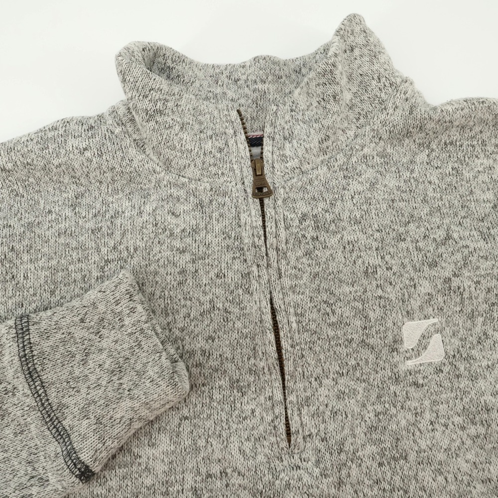 Original Weatherproof Vintage 1/4 Zip‎ Pullover Sweater - Gray  Mens Medium